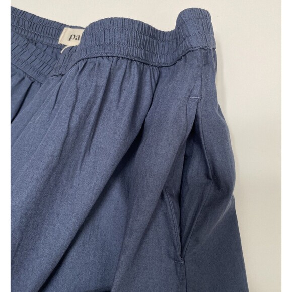 Pact Skirt Sunset Light Gauze Tiered Midi Organic Cotton French Navy Medium - Picture 8 of 8